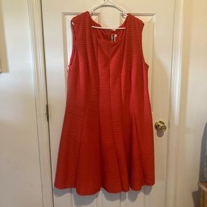 Julian Taylor 24 red ribbed dress